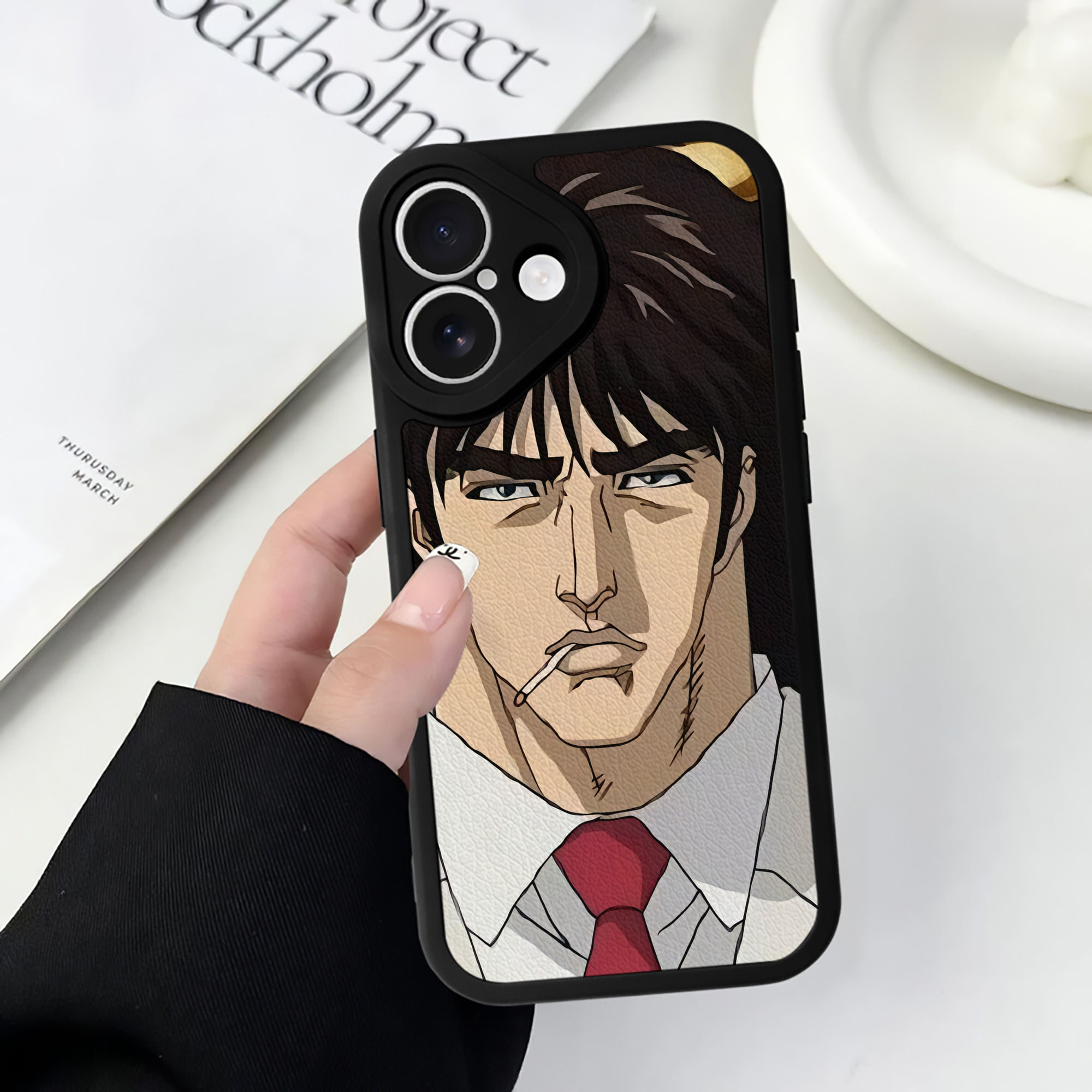 （画像用） 北斗の拳 Fist of the North Star 【iPhone 16シリーズ対応】シリコンスマホケース（レザー調） 材質：シリコン